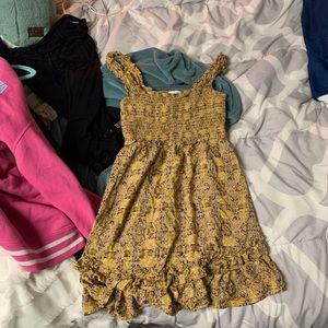 yellow and purple sundress